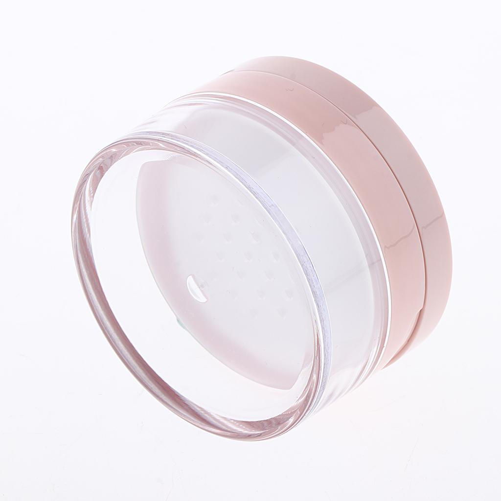 Powder Container Smooth Minerals Powder Foundation Storage Box Empty Case for Loose Powder,Finishing Powder,Glitter,Makeup,Cosmetic,Travel,Blusher