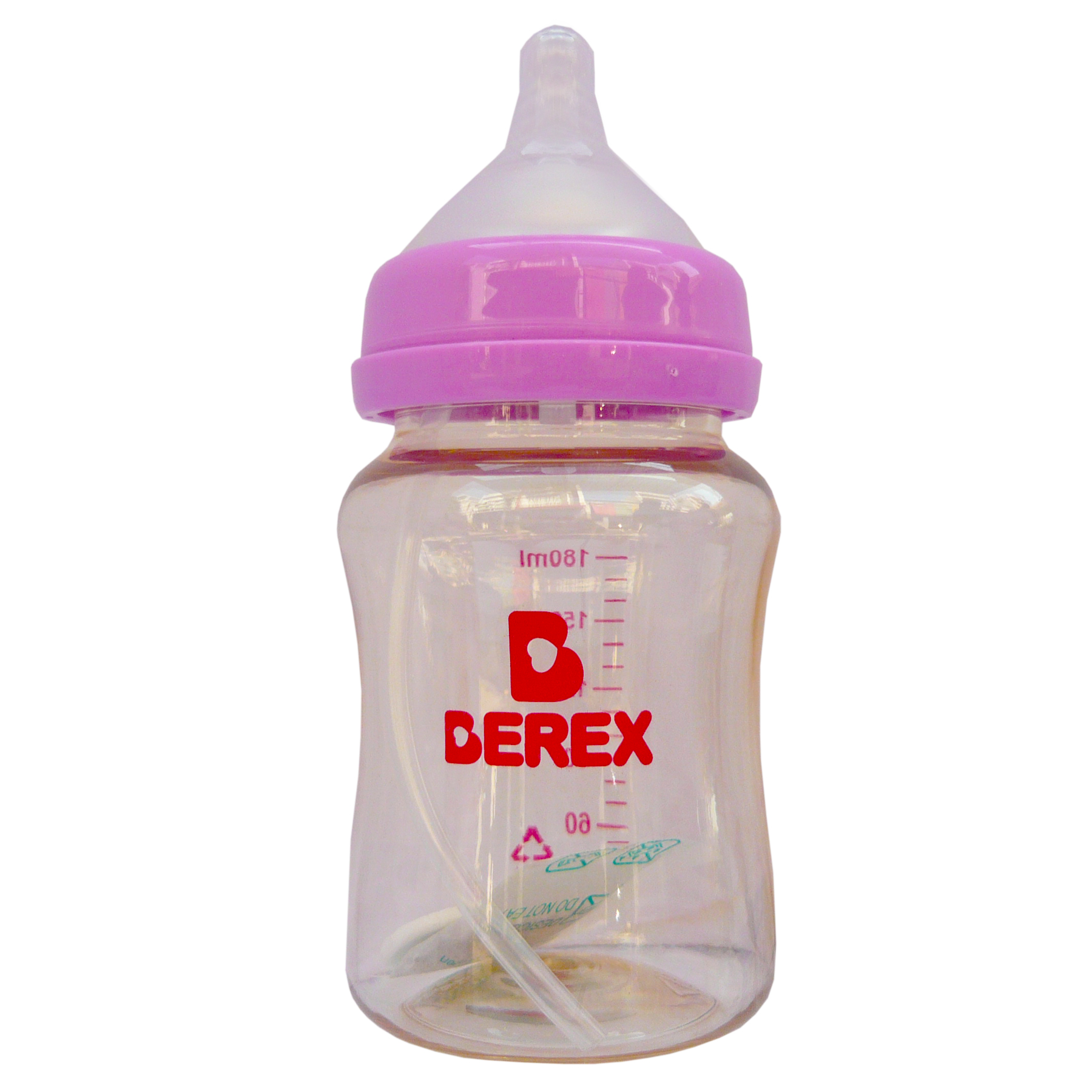 Bình sữa Nhựa PPSU PLUS Berex cổ rộng, chống đầy hơi cho bé từ (180ml)- không Quai màu ngẫu nhiền