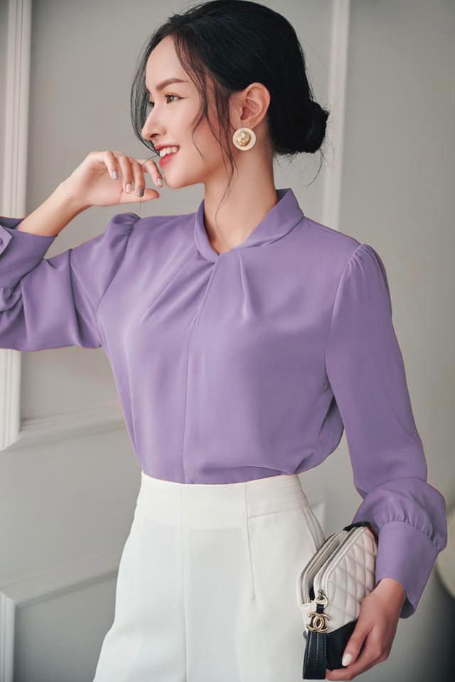 ÁO SƠ MI CỔ XOẮN THỜI TRANG BY3326