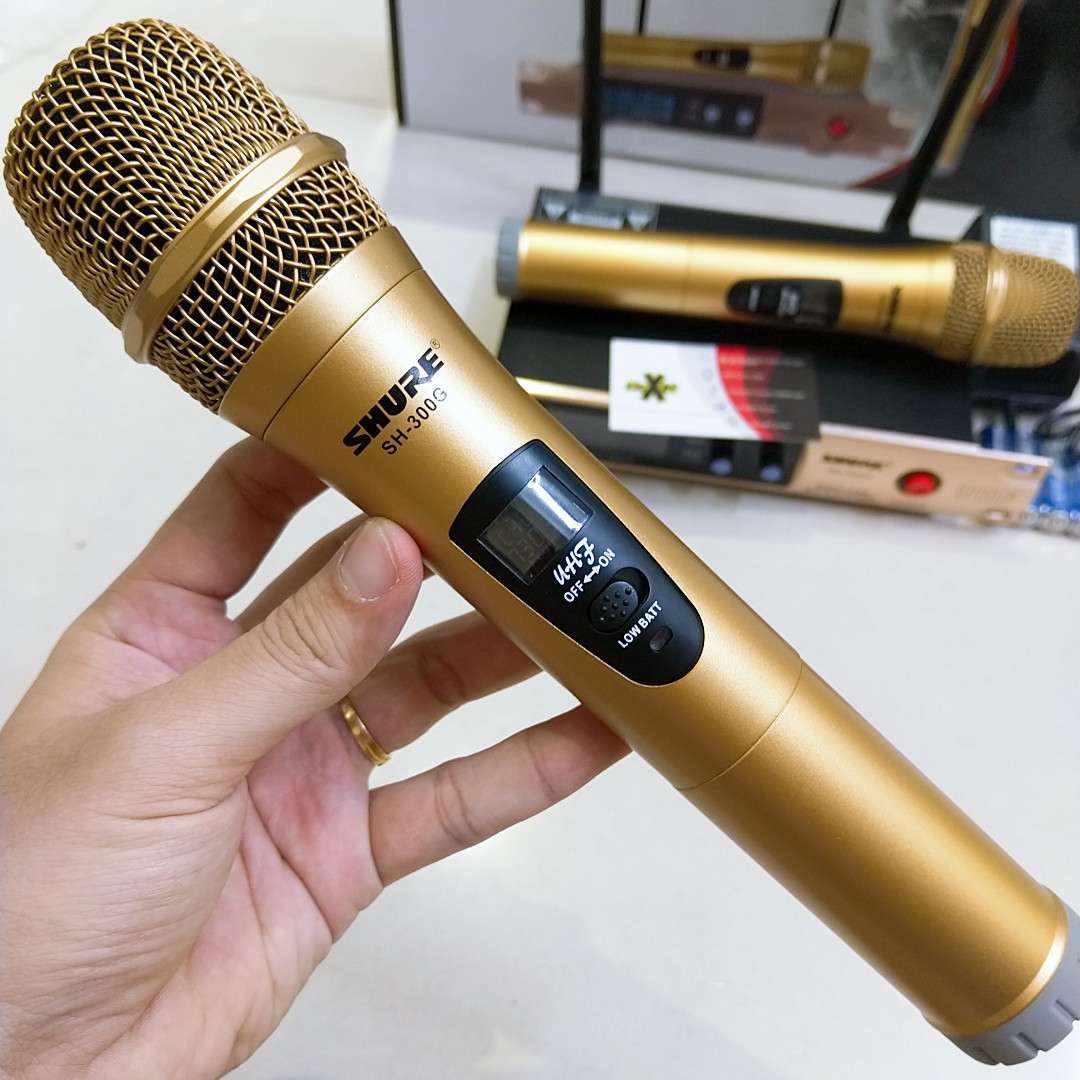 Micro Shure SH300G Karaoke Gia Đình Không Dây - Hàng Nhập Khẩu