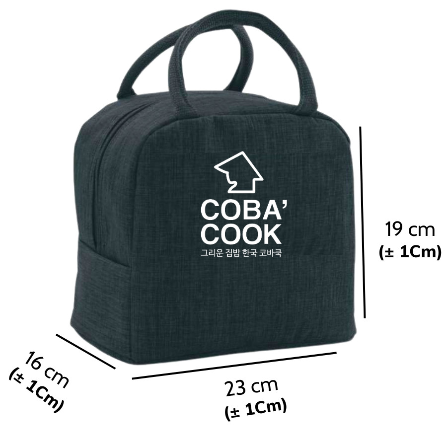 Bộ Hộp Đựng Cơm Thủy Tinh Chịu Nhiệt COBA'COOK Kèm Túi Vải Giữ Nhiệt- CCL1NS82BB