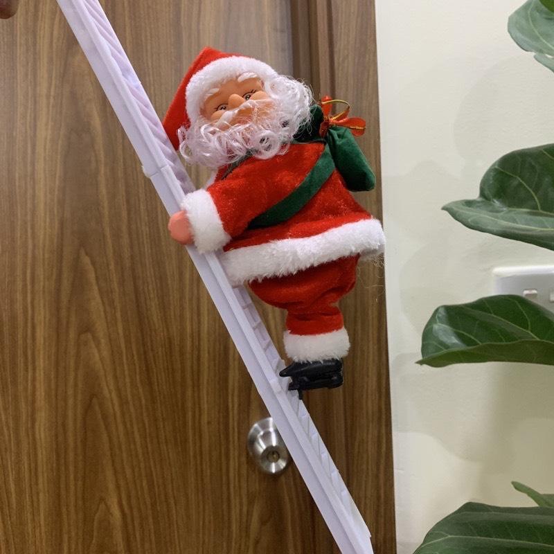 TẶNG PIN Đồ chơi ông già NOEL leo thang quà tặng giáng sinh hoặc phụ kiện trang trí Noel ngày lễ giáng sinh