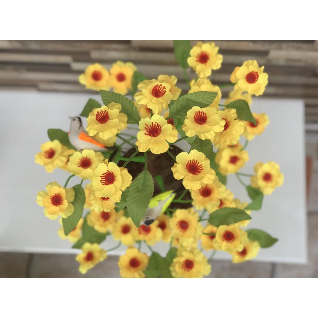 CÂY MAI ĐÀO GIẢ ĐỂ BÀN CỰC XINH - CAO 32CM