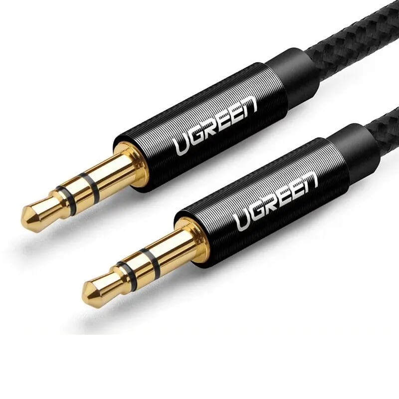 Cáp âm thanh 2 đầu 3.5mm dương 0.5M màu Đen Ugreen 112OL50360AV Hàng chính hãng