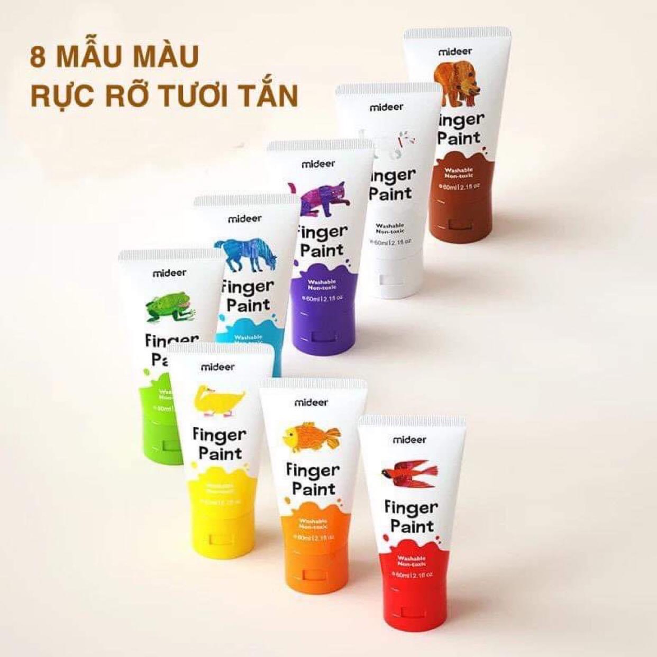 Màu vẽ bằng tay Finger Paint chính hãng Mideer MD4110