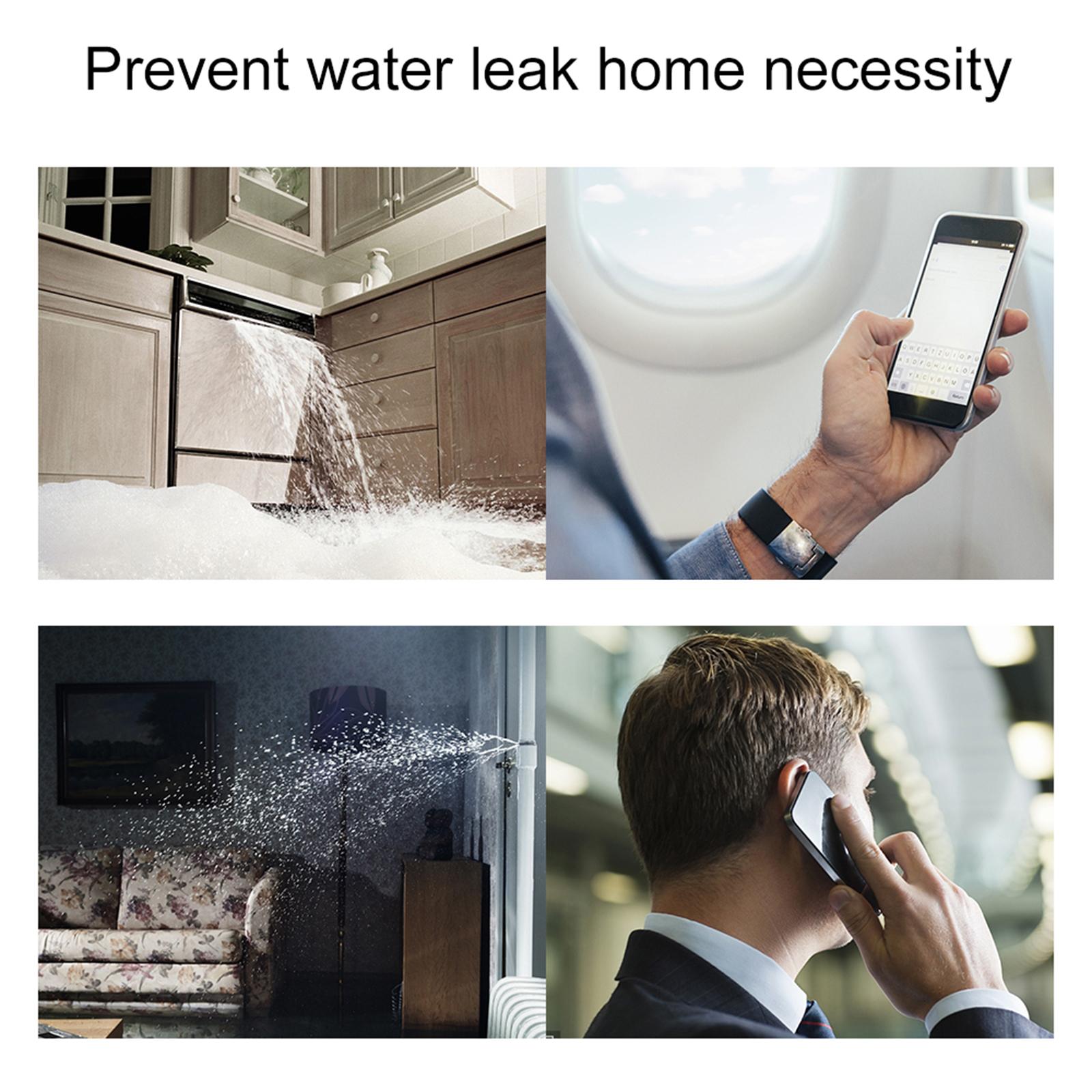 WiFi Smart Water Leakage Sensor Standalone Water Leaks Intrusion Detector Alert Water Level Overflow Alarm Tuya Smart/Smart Life APP Remote Control for Home House Security