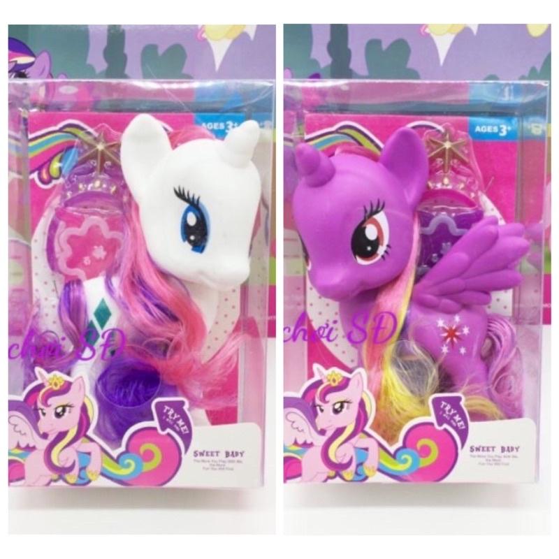 Mô hình ngựa pony - tím và trắng