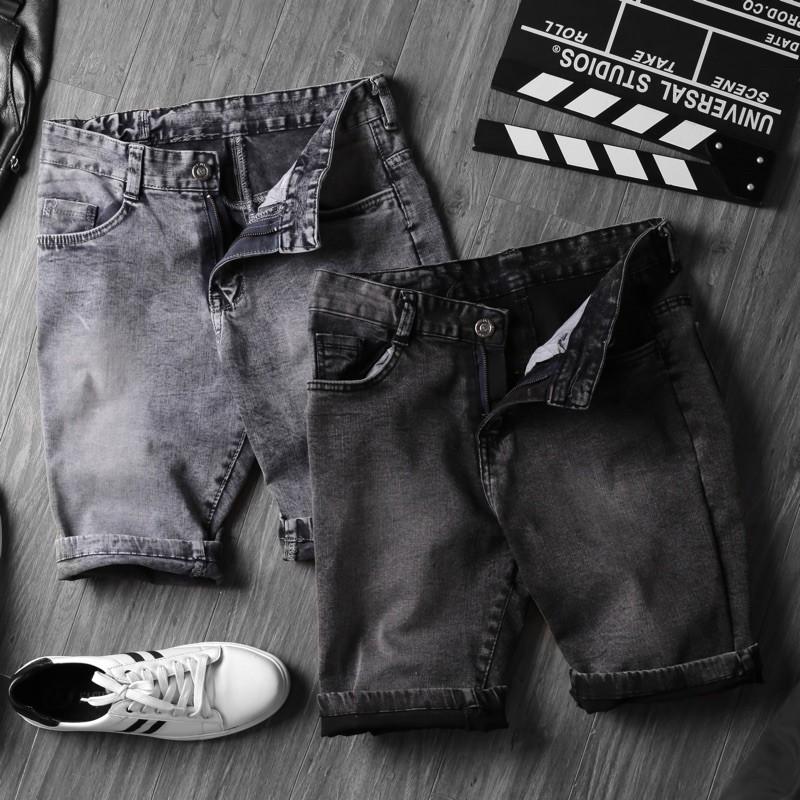 Quần short jean nam vải giản cao cấp Hải Triều 050