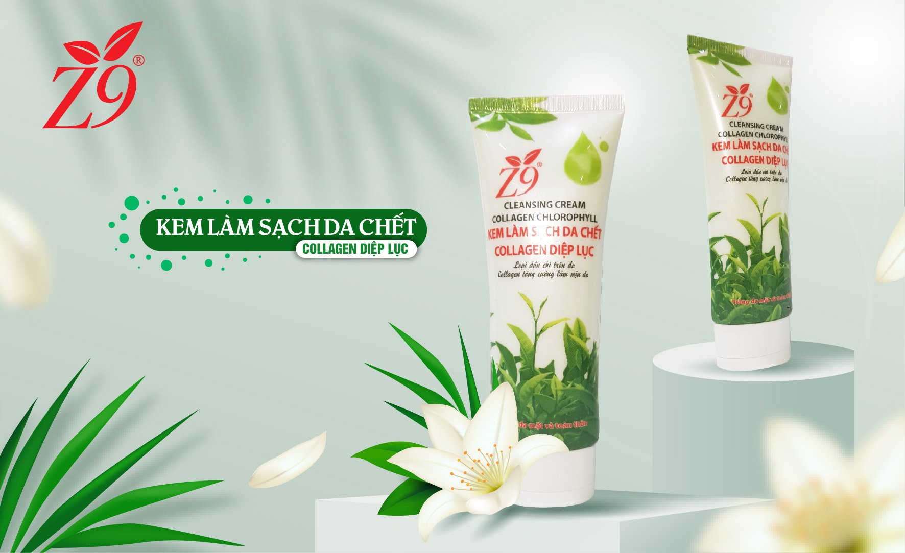 Z9 KEM LÀM SẠCH DA CHẾT COLLAGEN DIỆP LỤC 100ML Z64