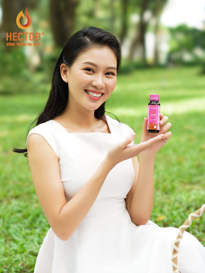 Nước Đông Trùng Hạ Thảo Hector Collagen (Hộp 10 Chai) - Hàng chính hãng