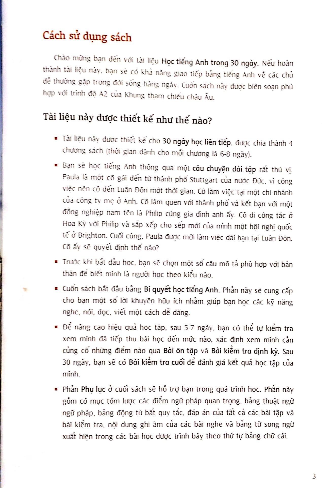 Học Tiếng Anh Trong 30 Ngày (Kèm CD)