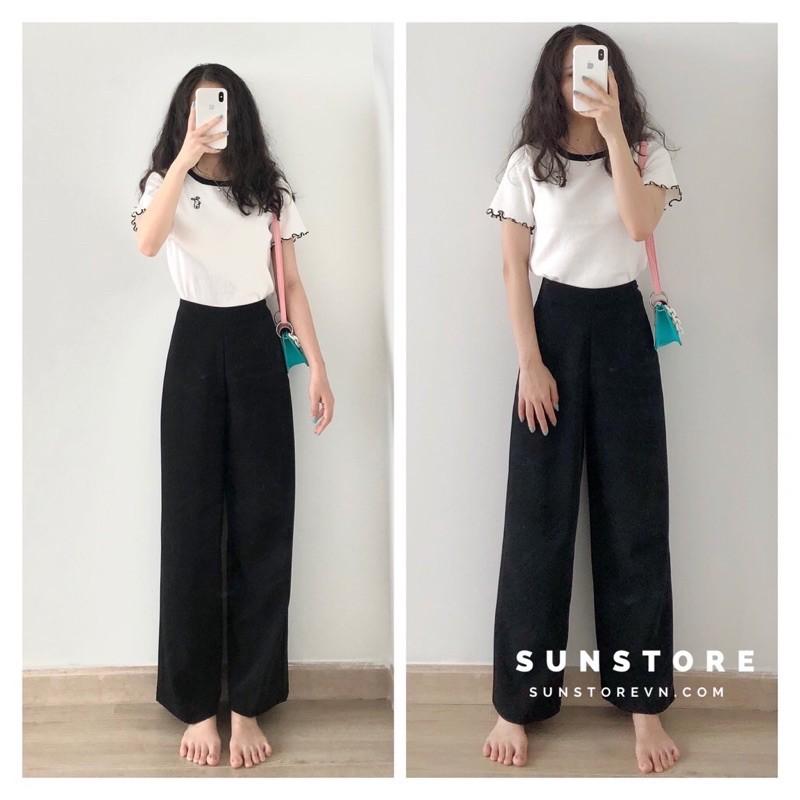 Quần sớ - Quần ống rộng khoá kéo bên hông