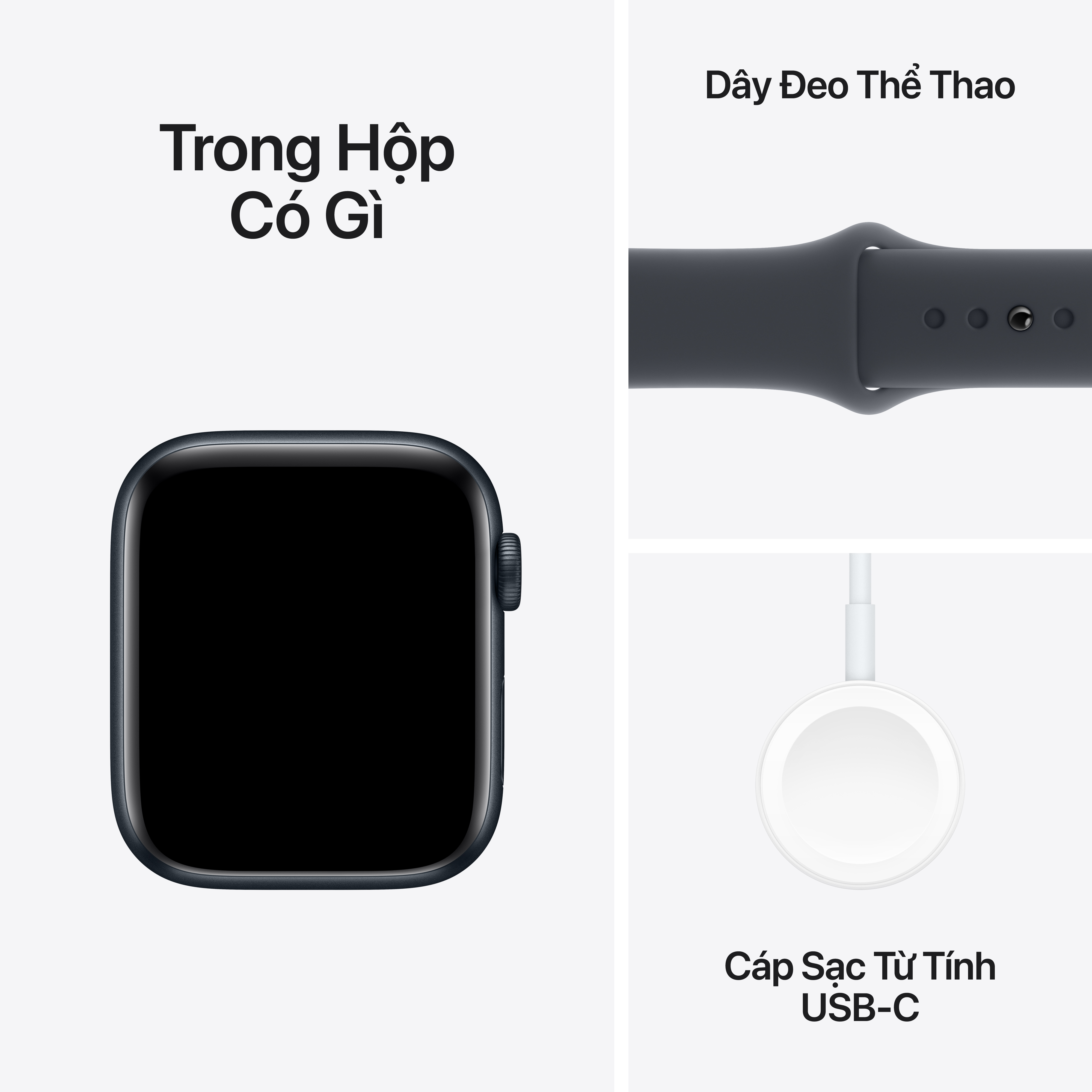 Apple Watch SE 2024 GPS (Viền nhôm, dây cao su)