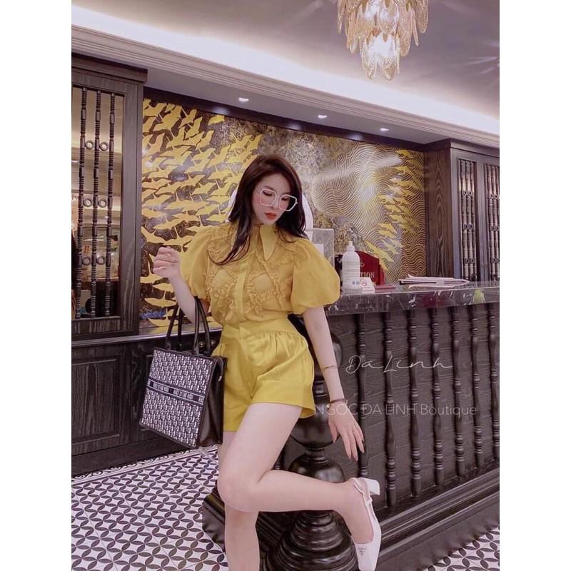 Set áo ren tay bồng