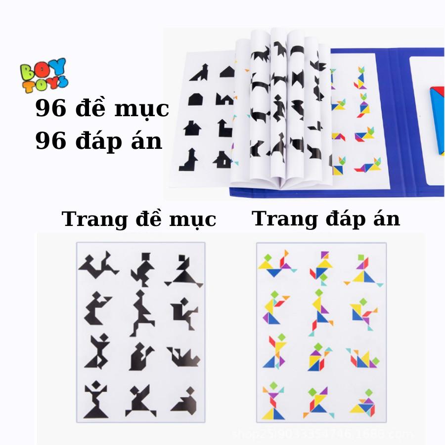 Đồ chơi xếp hình gỗ thông minh Tangram giúp bé rèn luyện tư duy sáng tạo từ nhỏ