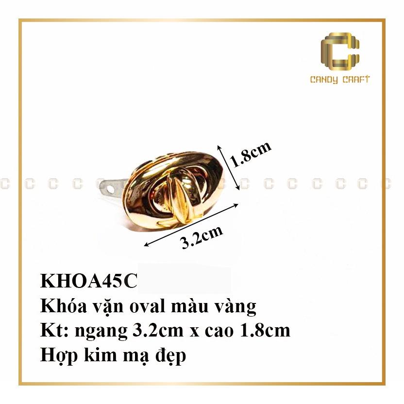 Khóa vặn oval gắn túi - cặp