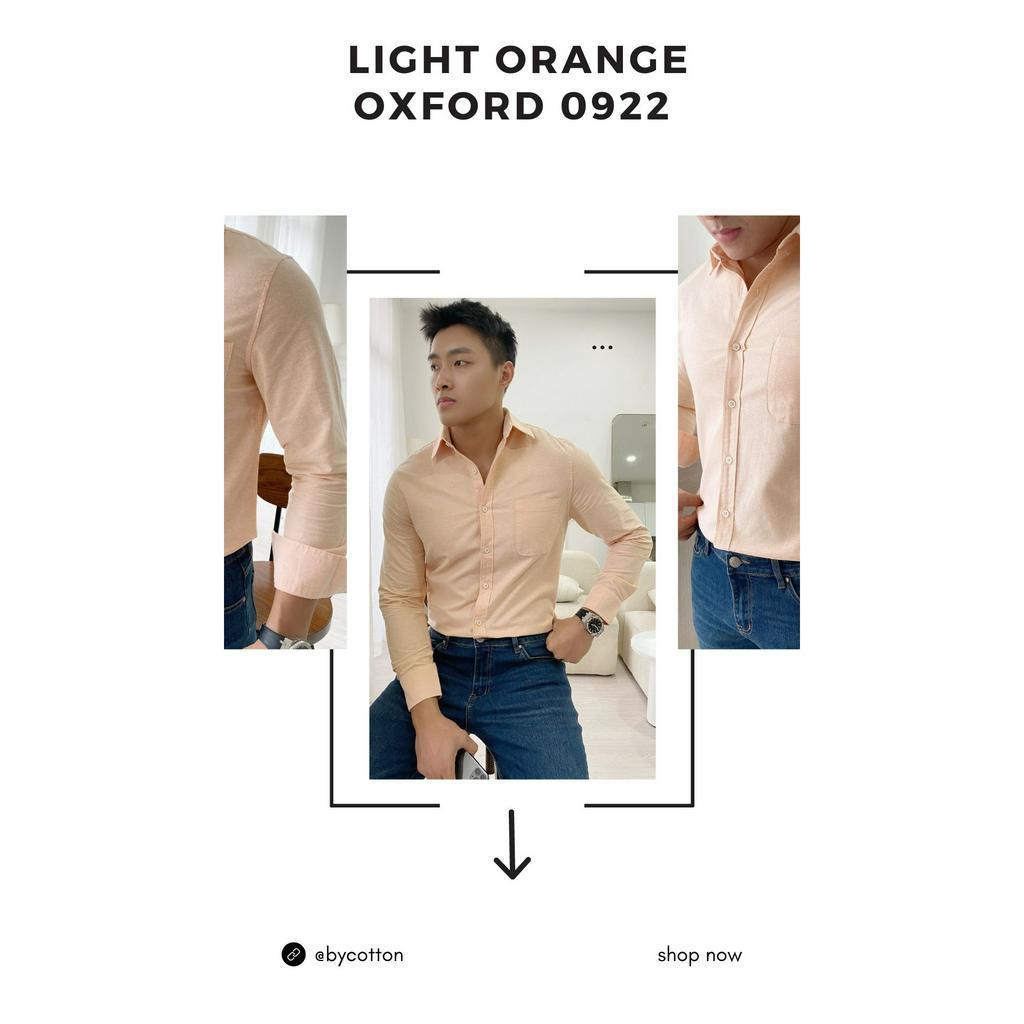 Áo Sơ Mi Nam Dài Tay Trơn BY COTTON Light Orange Oxford 0922