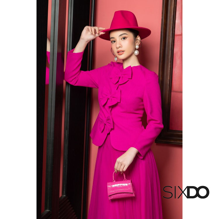 Áo vest phối nơ sang trọng SIXDO