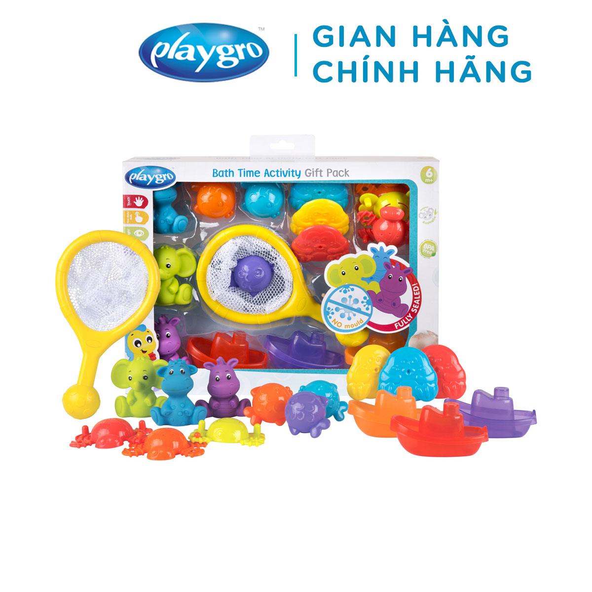 Bộ Quà Tặng Đồ Chơi Tắm Playgro, Cho Bé Từ 6 Tháng