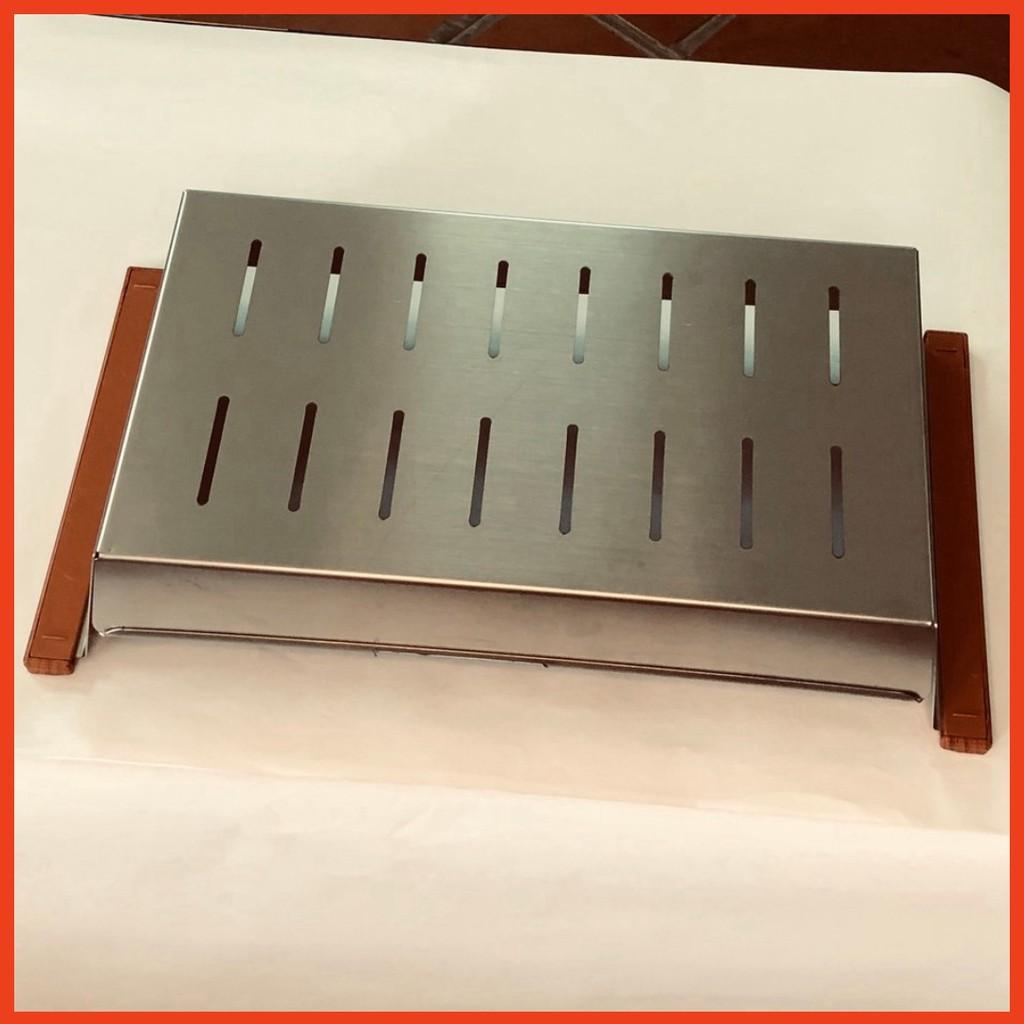 Rổ Đựng Trái Cây Thực Phẩm Đa Năng Bằng Inox viền gỗ
