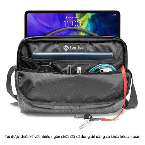 TÚI ĐEO ĐA NĂNG TOMTOC (USA) CROSSBODY DÀNH CHO IP.AD 10.5/PRO 11INCH/TABLET/NOTEBOOK - HÀNG CHÍNH HÃNG