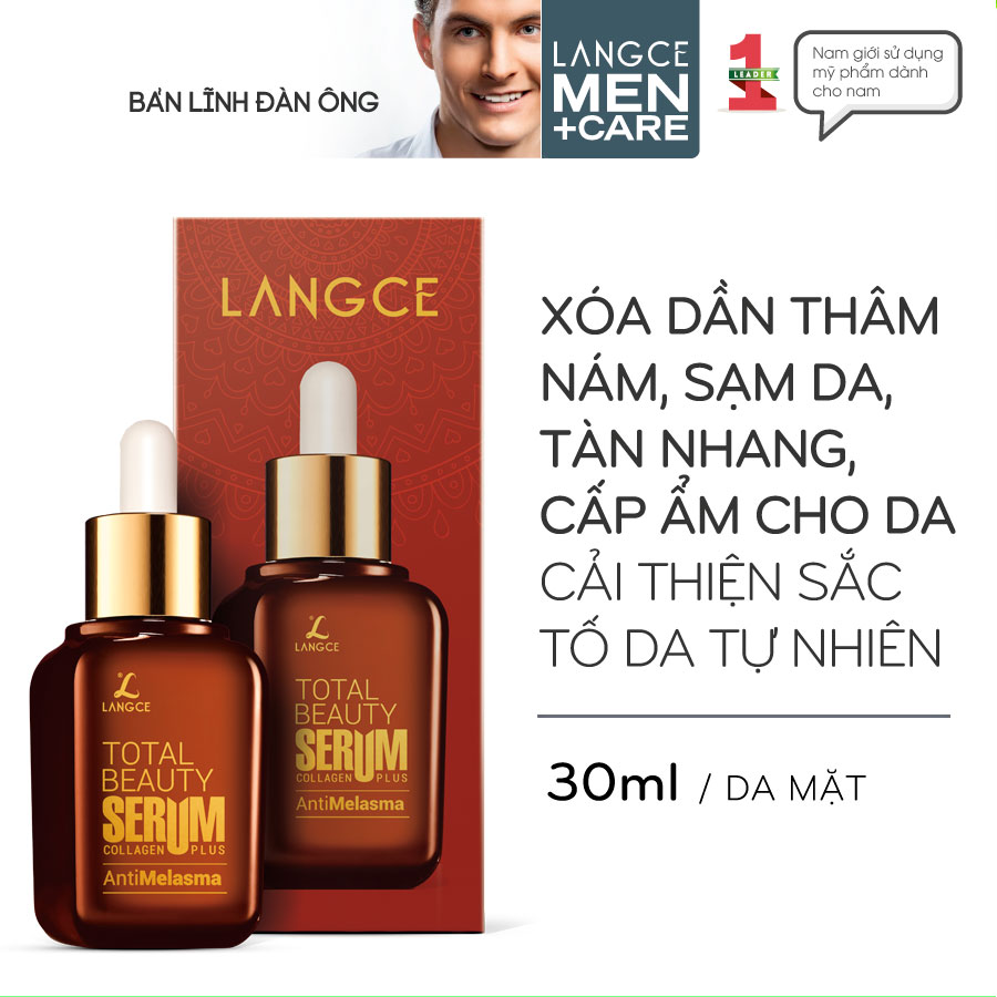 SERUM ĐỎ - GIẢM NÁM TÀN NHANG, THÂM SAU MỤN 30ml LANGCE dành cho Nam