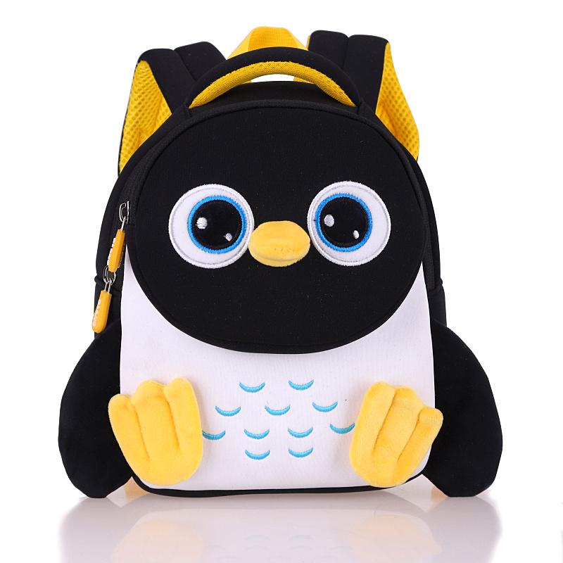 GREATOP Chim Cánh Cụt Trẻ Em Ba Lô Cho Bé Tập Đi Trẻ Em Học 3D Hoạt Hình Mẫu Giáo Mochila Cho Bé Trai Bé Gái 2-5 Tuổi