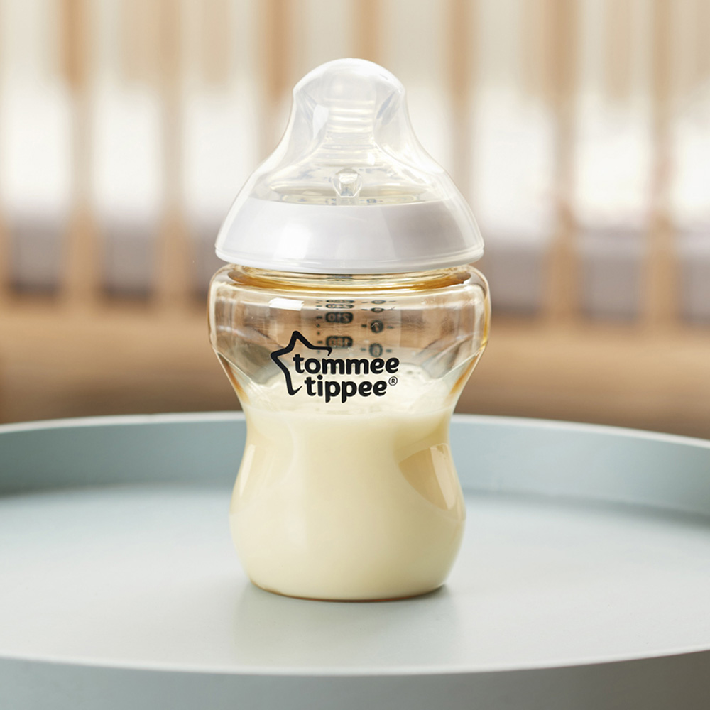 Bình Sữa PPSU Ty Siêu Mềm Tự Nhiên Tommee Tippee Natural Start 260ml, Núm Ty Của Bình 3-6 tháng (Bình Đôi)