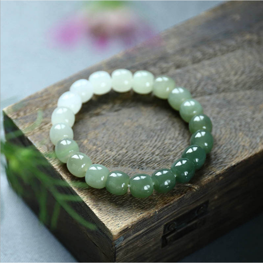 Vòng Tay Ngọc Bích Trắng Xanh