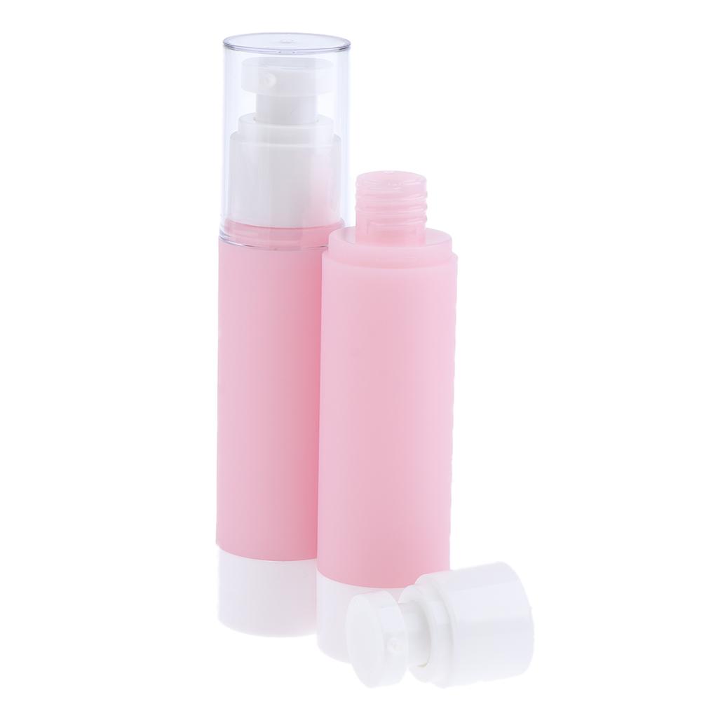 2 Cái Xách Tay Mỹ Phẩm Rỗng Trang điểm Vô Trùng Airless Pump Spray Chai
