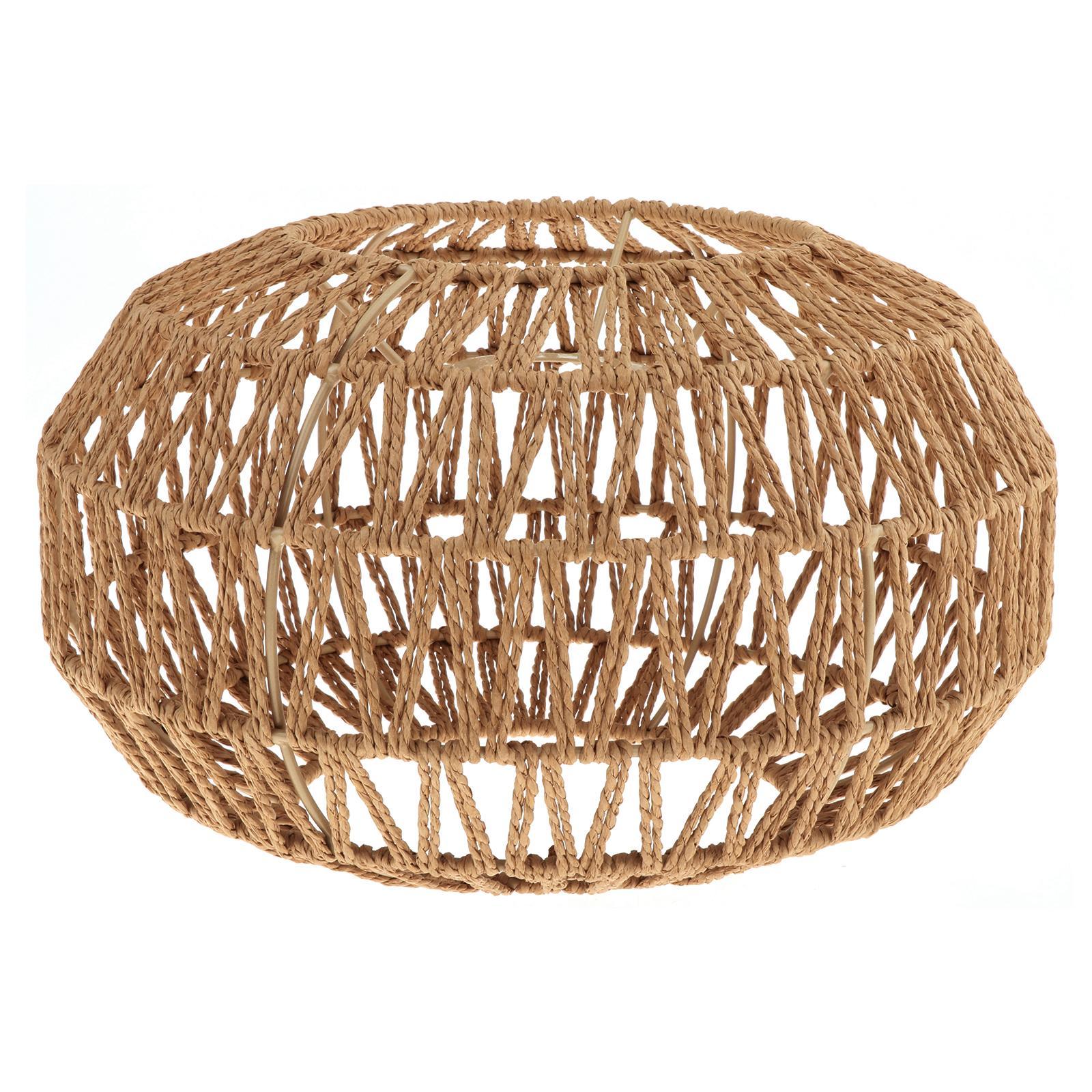 Woven Pendant Lamp Shade Chandelier Light Fixture for Kitchen Cafe Teahouse