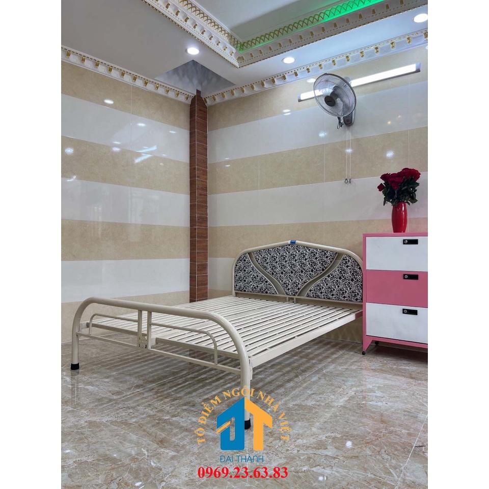 Giường sắt giá rẻ nhiều kích thước màu kem - TÂN HÒA PHÁT
