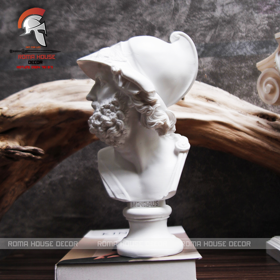 Tượng Vua Hy Lạp Menelus 30cm