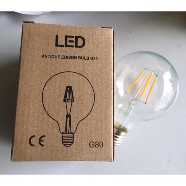 COMBO 10Bóng led Edison G80 4w ánh sáng vàng