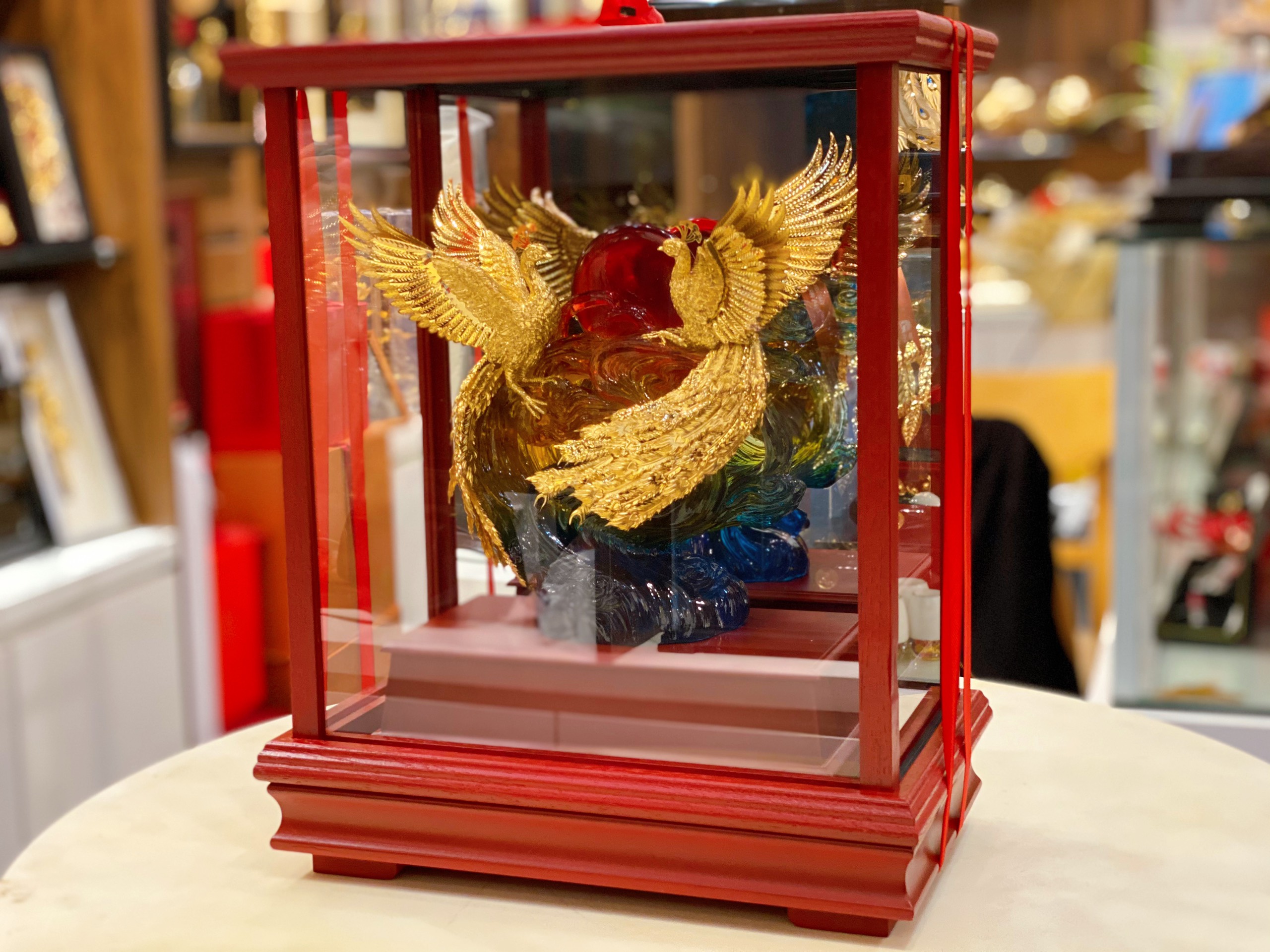 Tượng phượng hoàng dát vàng 24k(19x27x34cm) MT Gold Art- Hàng chính hãng, trang trí nhà cửa, phòng làm việc, quà tặng sếp, đối tác, khách hàng, tân gia, khai trương