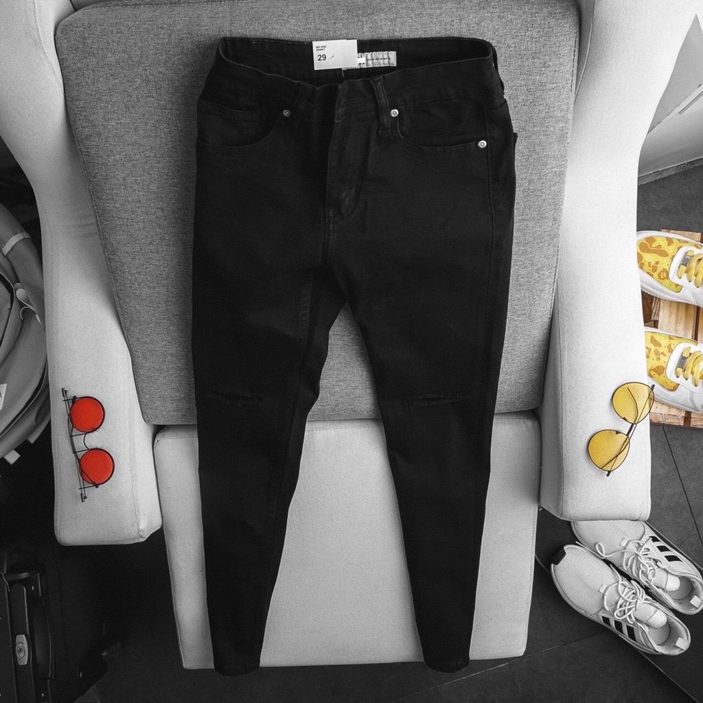 Quần jean nam chất bò cao cấp hàn quốc đẹp giá rẻ TCS +Mã số 20 ĐEN TRƠN