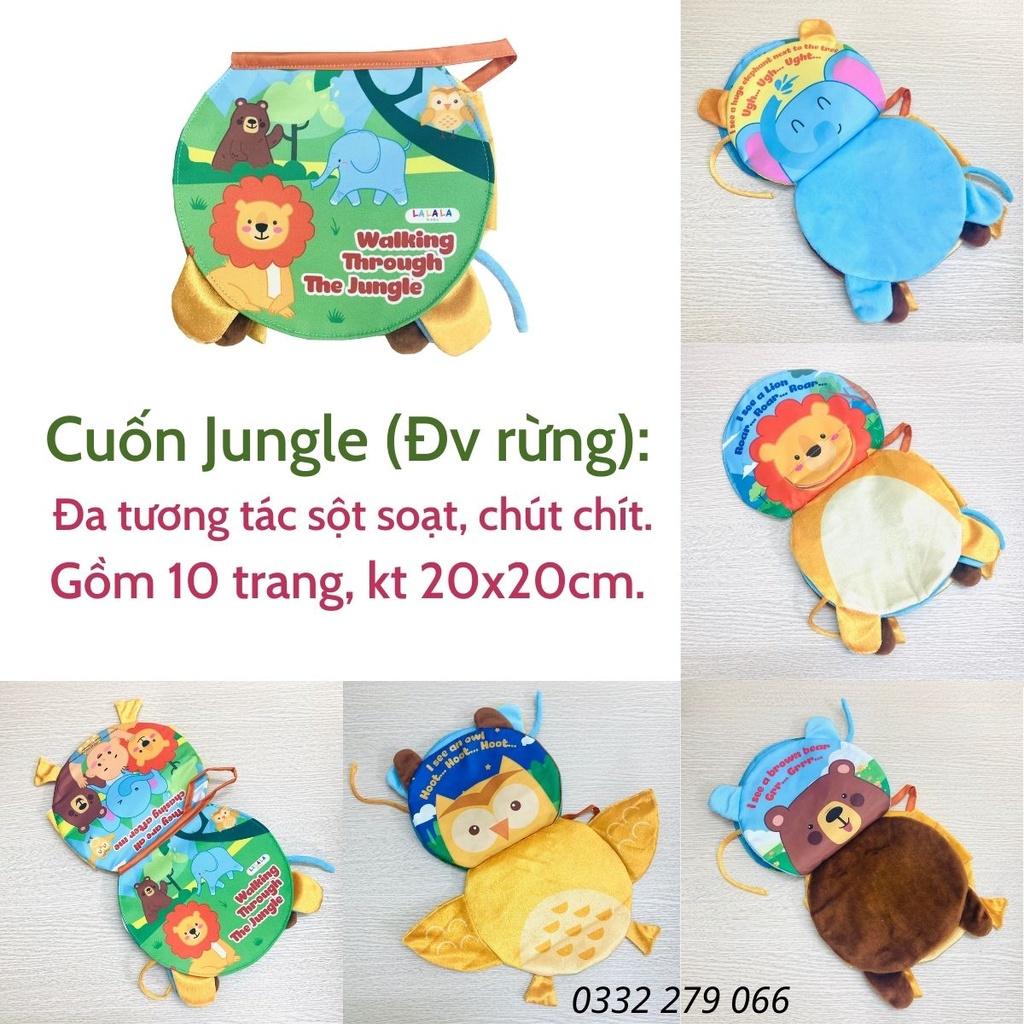 Sách vải the Animals on the farm Lalala baby đa tương tác lật mở sột soạt thu vị