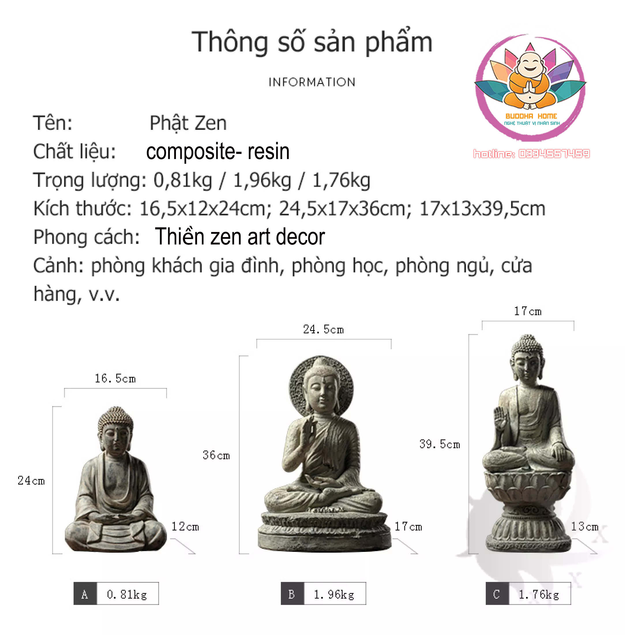 Tượng Phật Phong Thủy trang trí nhà cửa, bàn trà, hồ thủy sinh