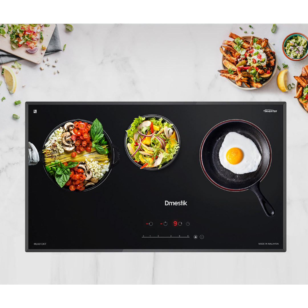 Bếp từ hồng ngoại D'mestik ML931 DKT ba vùng nấu - Hàng Chính Hãng