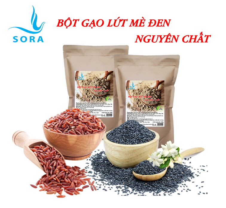 Hình ảnh Sora Bột gạo lứt mè đen nguyên chất