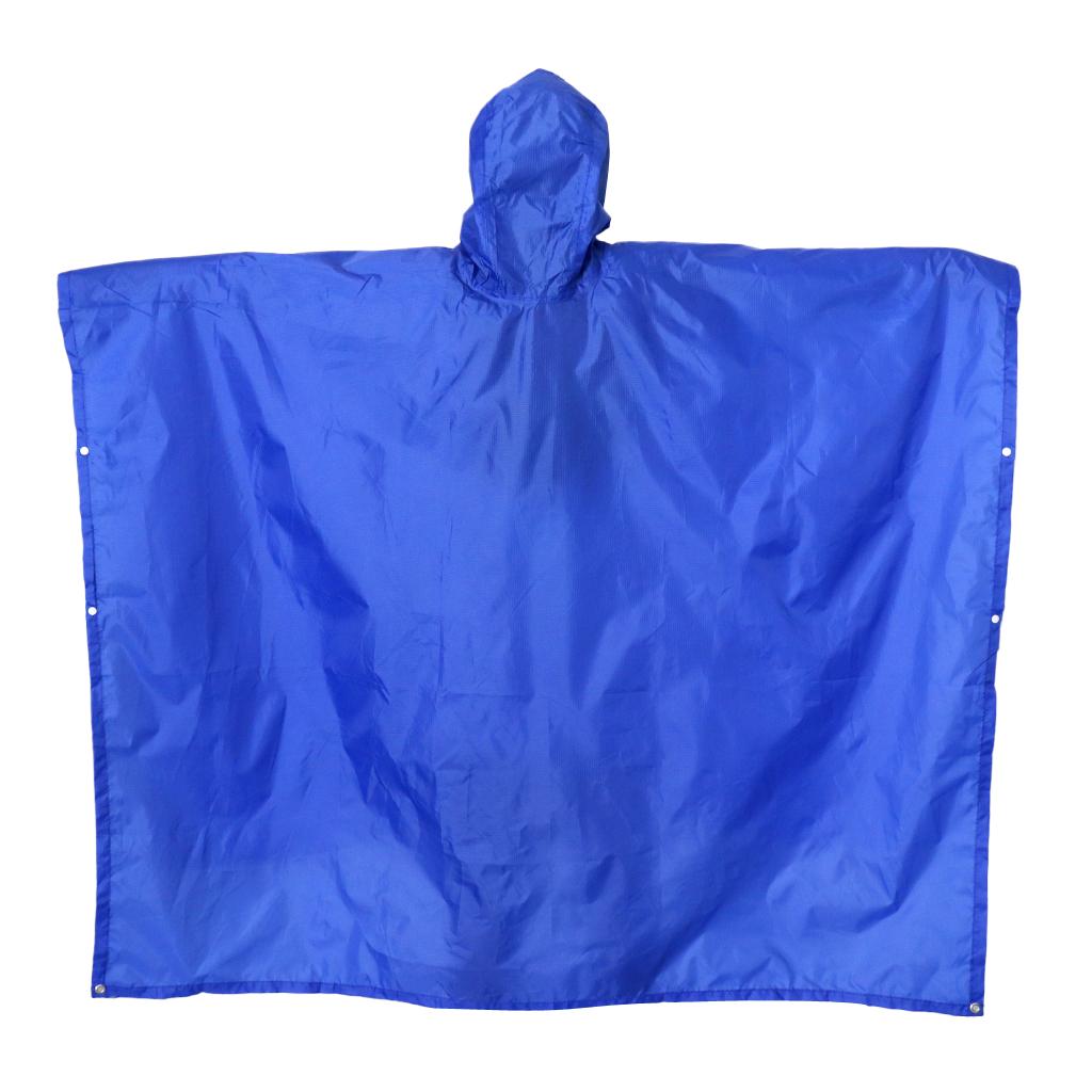 Outdoor 3in1 Raincoat Poncho Backpack Rain Cover Tent Mat Waterproof Orange