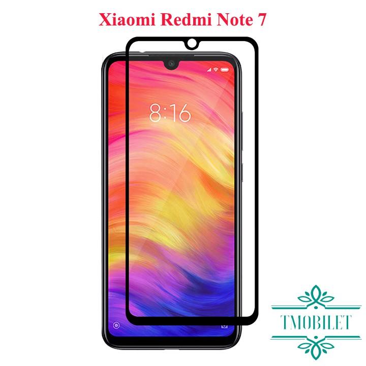 Kính Cường Lực  Dành Cho Điện Thoại Xiaomi Redmi Note 7/ Note 7 Pro Full MànFull Keo 9D - Miếng Dán Màn HÌnh Cao Cấp - Màu Đen