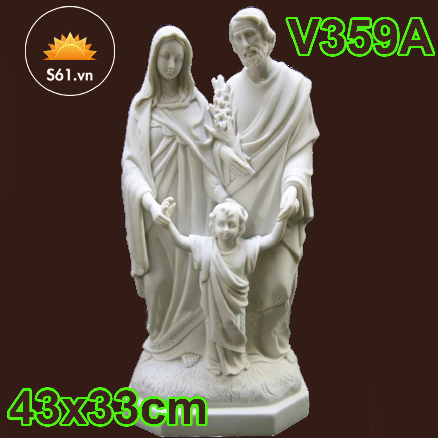 Tượng Thánh Gia Tạc Bằng Đá Tự Nhiên Nguyên Khối Chất Lượng Bền, Đẹp