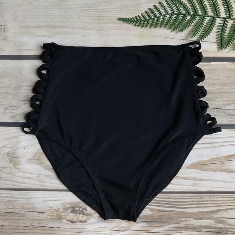 Bộ Bơi Nữ Áo Crtop Tay Dài Kèm Quần Bikini Cạp Cao Qua Rốn(40-60 ký)