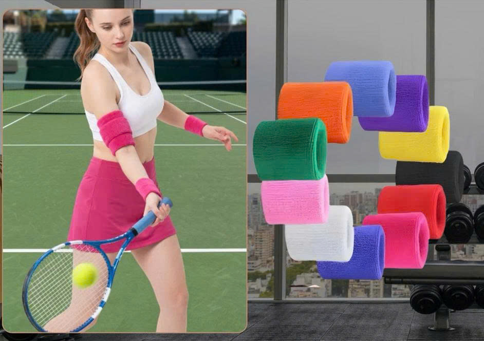 Bộ 2 băng cổ tay thấm mồ hôi thể thao MÀU XÁM Combo 2 băng cổ tay thể thao cao cấp thấm mồ hôi bảo vệ cổ tay