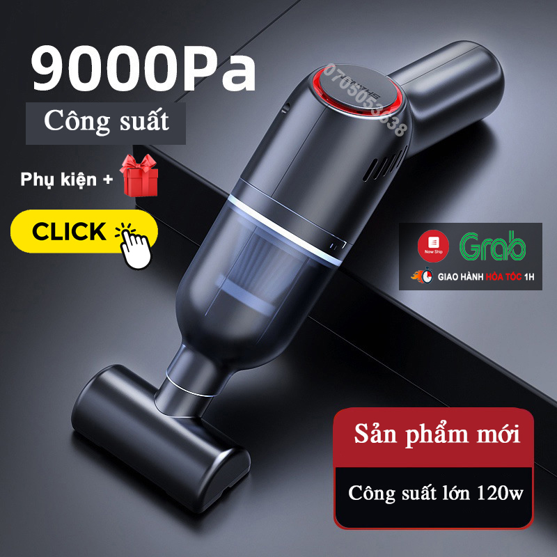 Máy hút bụi cầm tay mini SUITU LB-067C hút bụi giường, ô tô lực hút 9000PA hàng chính hãng MHB01