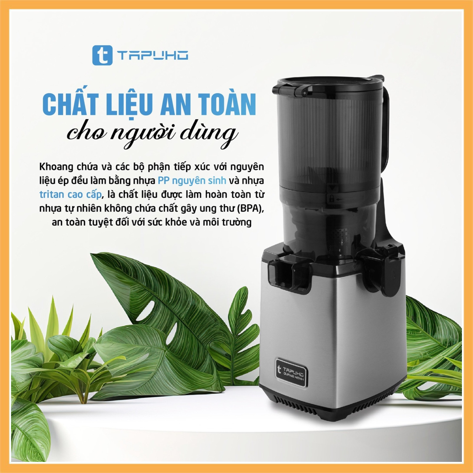 Máy ép chậm Tapuho TSJ68 - Giải pháp cho mùa hè- Hàng Chính Hãng