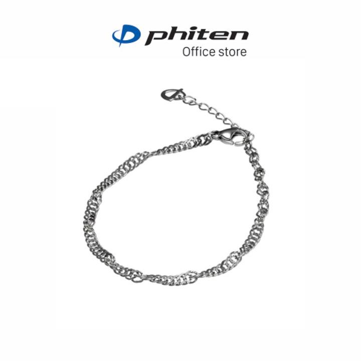 Vòng tay Phiten titanium twist 16+3cm XJE37000