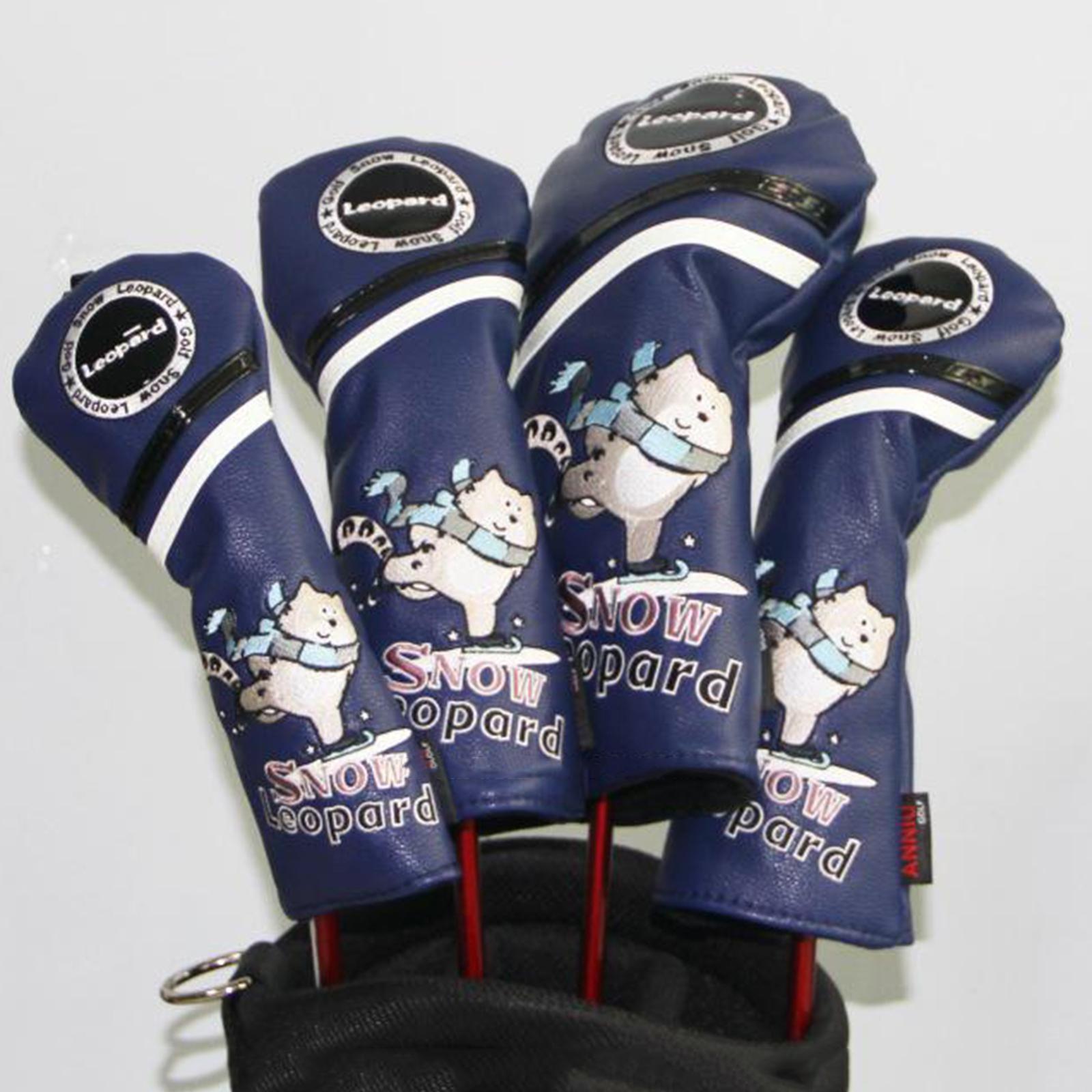 Golf Wood Head Cover Driver Headcover Travel with No. Tag Protector No 1