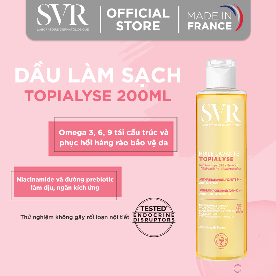 Sữa Tắm SVR Topialyse Huile Lavante Micellaire